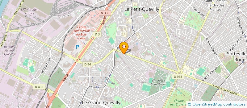 localisation de l'entreprise LE PROGRES  LE PETIT-QUEVILLY