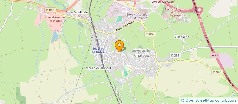 localisation de l'entreprise LE PUECH DES ROUSSES  SEVERAC D'AVEYRON