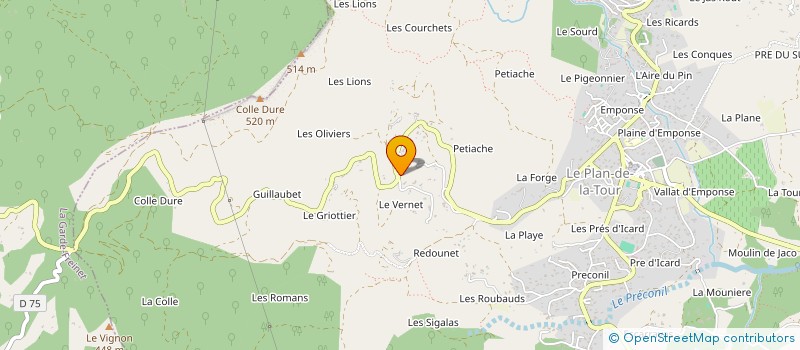 localisation de l'entreprise LE PUGNIER  LE PLAN-DE-LA-TOUR