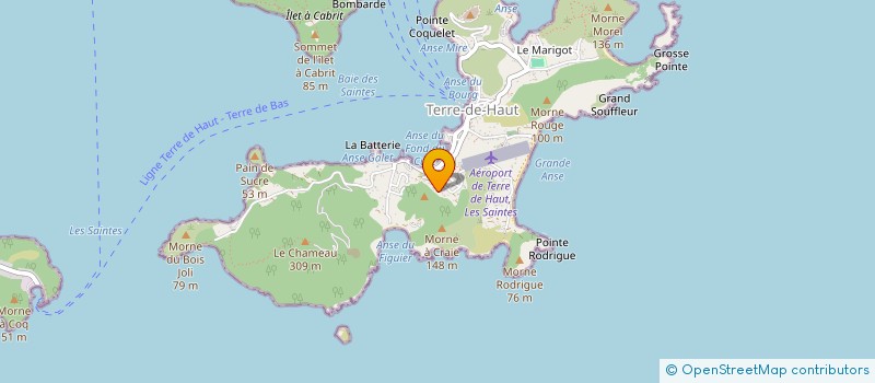 localisation de l'entreprise LE PUITS DU CIEL à TERRE-DE-HAUT