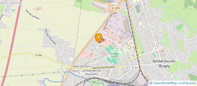 localisation de l'entreprise LE PURPLE à AMBERIEU-EN-BUGEY