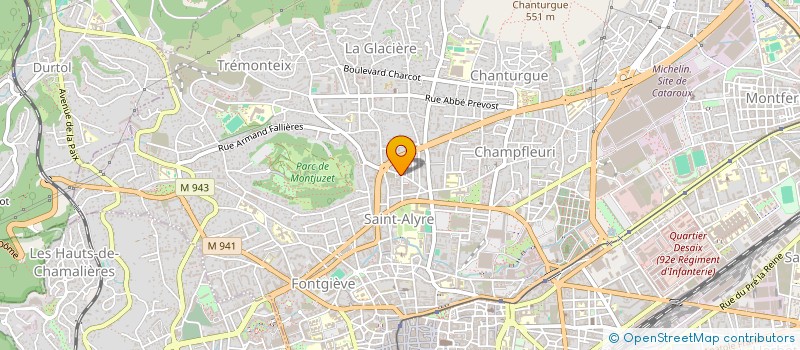 localisation de l'entreprise LE PUY DE LA COM à CLERMONT-FERRAND