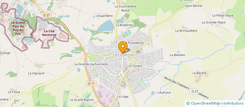 localisation de l'entreprise LE PUY DES DELICES  LES EPESSES