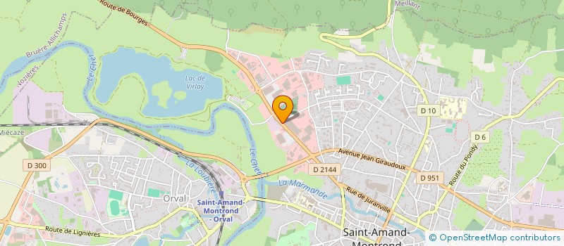 localisation de l'entreprise LE Q.G à SAINT-AMAND-MONTROND
