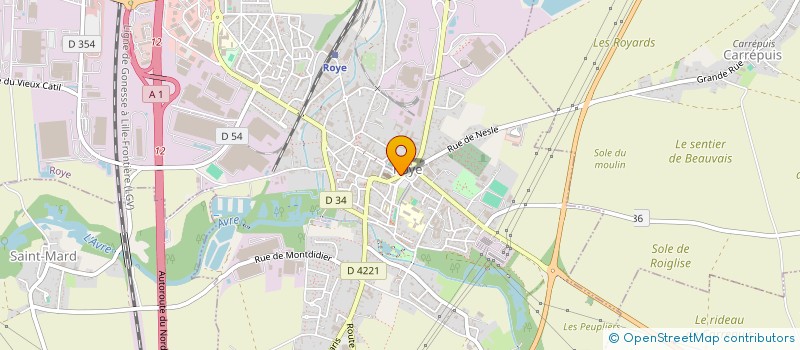 localisation de l'entreprise LE QG à ROYE