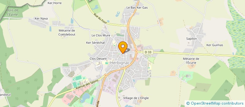 localisation de l'entreprise LE QG à HERBIGNAC