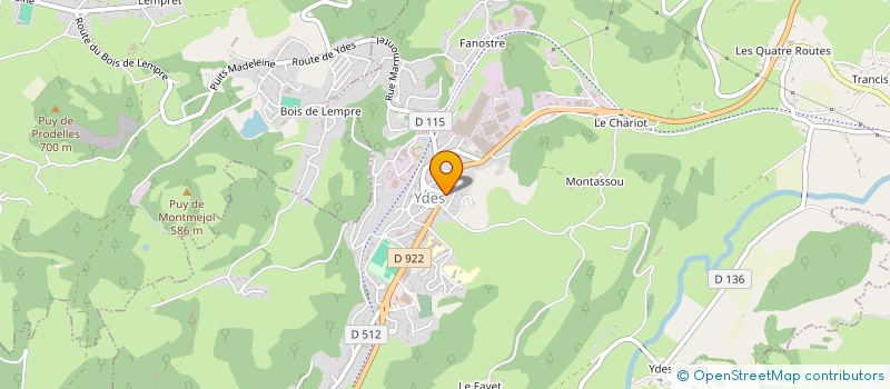 localisation de l'entreprise LE QG à YDES