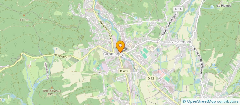 localisation de l'entreprise LE QG à GIROMAGNY