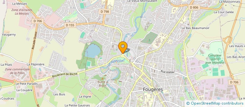 localisation de l'entreprise LE QG  FOUGERES