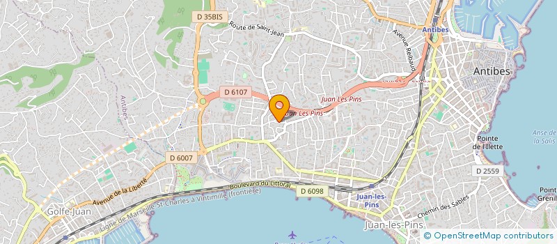 localisation de l'entreprise LE QG à ANTIBES