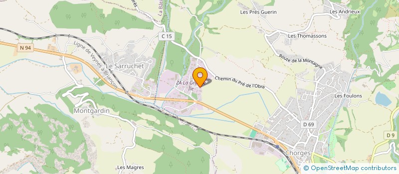 localisation de l'entreprise LE QG  CHORGES