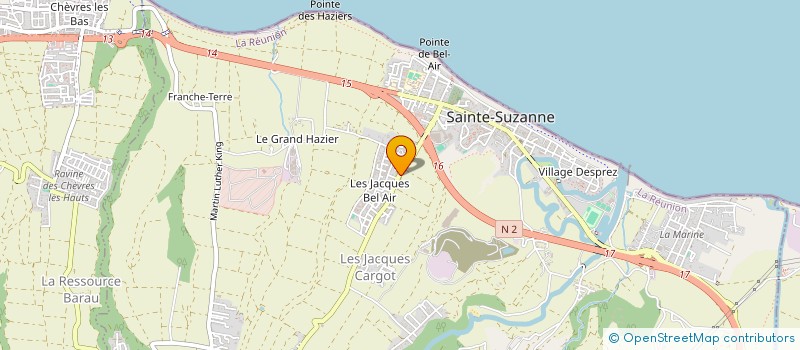 localisation de l'entreprise LE QG DE BEL AIR  SAINTE-SUZANNE