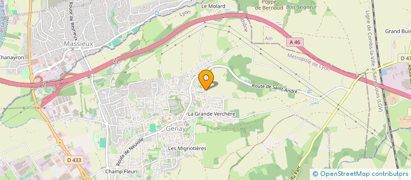 localisation de l'entreprise LE QG DES GRAND  GENAY