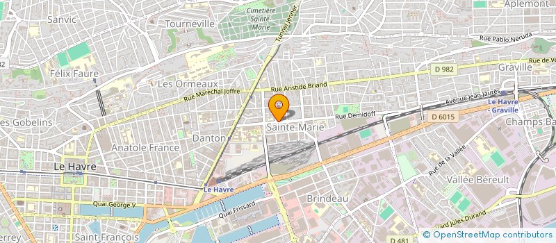 localisation de l'entreprise LE QG VERT à LE HAVRE