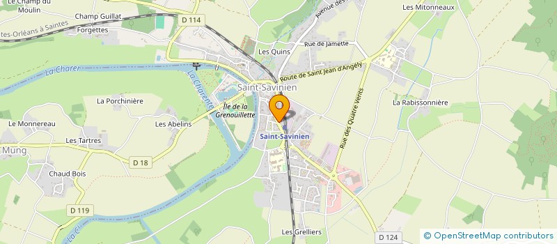 localisation de l'entreprise LE QUAI 13  SAINT-SAVINIEN