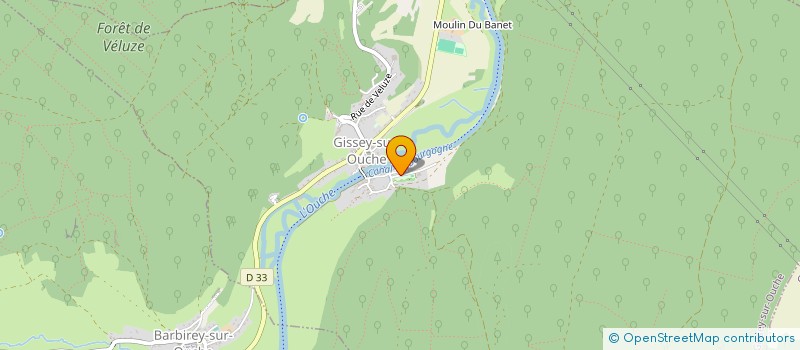 localisation de l'entreprise LE QUAI 180  GISSEY-SUR-OUCHE