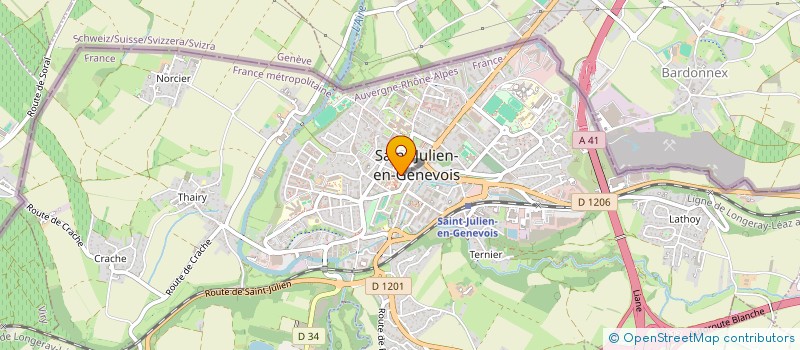 localisation de l'entreprise LE QUAI  SAINT-JULIEN-EN-GENEVOIS