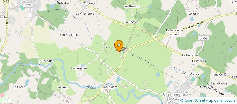 localisation de l'entreprise LE QUAI à CHAMPAGNAC-LA-RIVIERE
