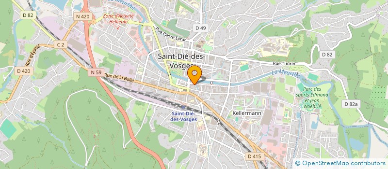 localisation de l'entreprise LE QUAI DES MINUTES à SAINT-DIE-DES-VOSGES