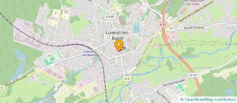 localisation de l'entreprise LE QUARANTE-CINQ à LUXEUIL-LES-BAINS