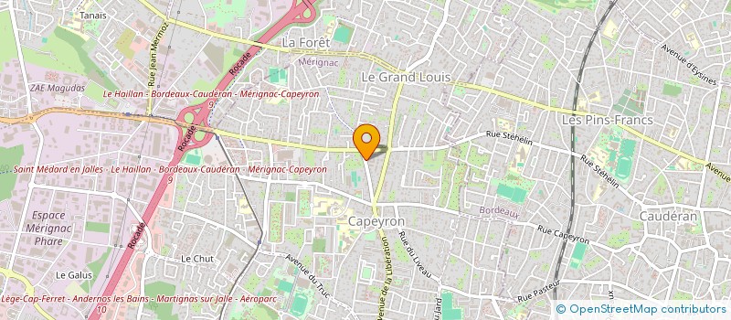 localisation de l'entreprise LE QUART D'HEURE BORDELAIS à MERIGNAC
