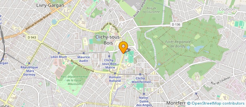 localisation de l'entreprise LE QUARTIER GENERAL à CLICHY-SOUS-BOIS