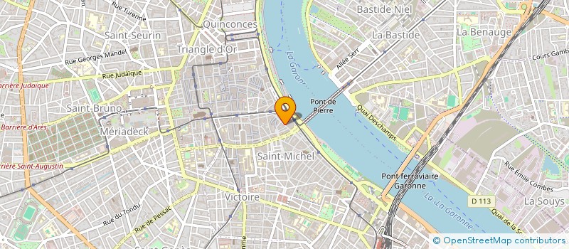 localisation de l'entreprise LE QUARTIER GRAPHIQUE  BORDEAUX