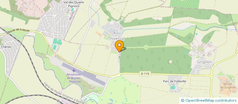 localisation de l'entreprise LE QUATRE PILIERS  THIVERVAL-GRIGNON