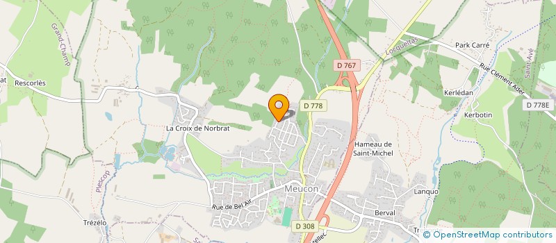 localisation de l'entreprise LE QUATRE QUARTS MALOUIN  MEUCON