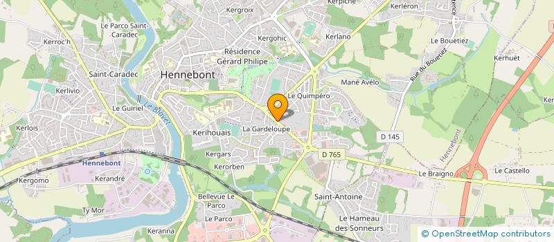 localisation de l'entreprise LE QUATTUOR  HENNEBONT