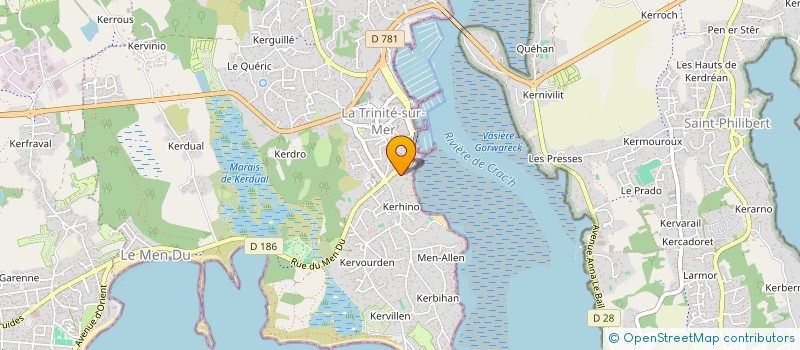 localisation de l'entreprise LE QUATUOR  LA TRINITE-SUR-MER