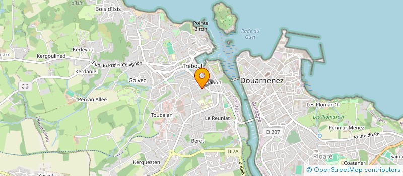 localisation de l'entreprise LE QUELENNEC  DOUARNENEZ