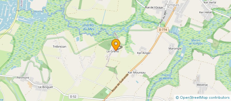 localisation de l'entreprise LE QUENET  ASSERAC