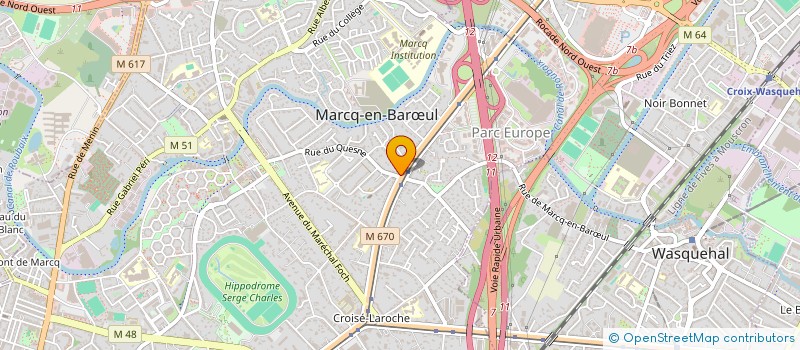 localisation de l'entreprise LE QUESNE à MARCQ-EN-BARŒUL