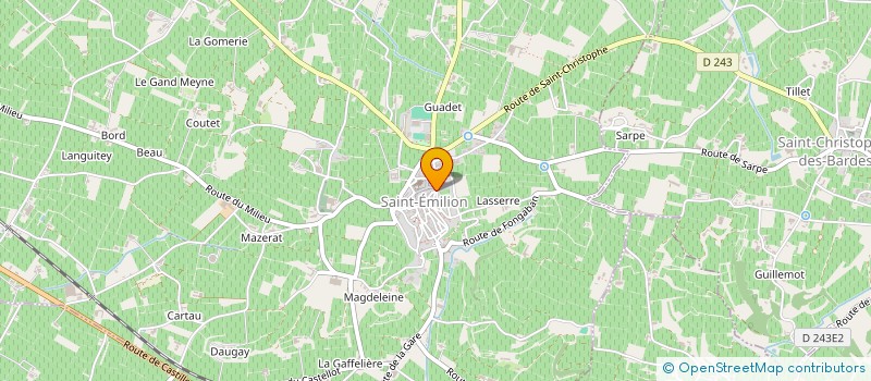 localisation de l'entreprise LE QUINTET SENS à SAINT-EMILION