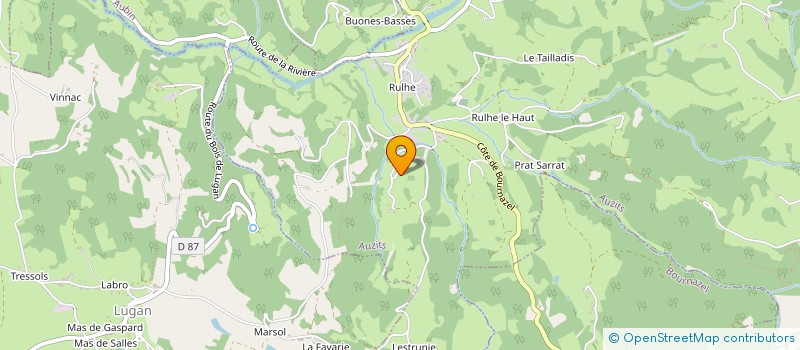 localisation de l'entreprise LE RACANEL  RIGNAC