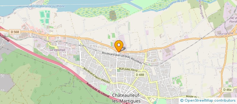 localisation de l'entreprise LE RACATI à CHATEAUNEUF-LES-MARTIGUES