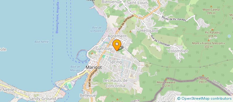 localisation de l'entreprise LE RADEAU BLEU  SAINT MARTIN