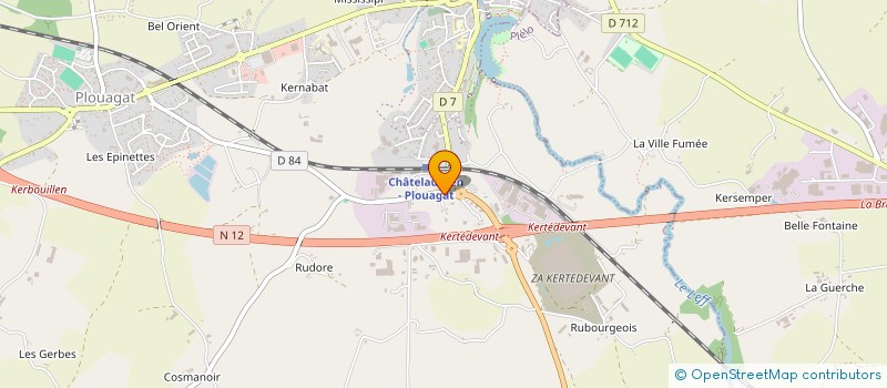 localisation de l'entreprise LE RADENIER  CHATELAUDREN-PLOUAGAT