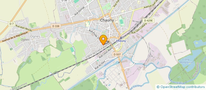 localisation de l'entreprise LE RAIL CLUB CHAUNOIS  CHAUNY