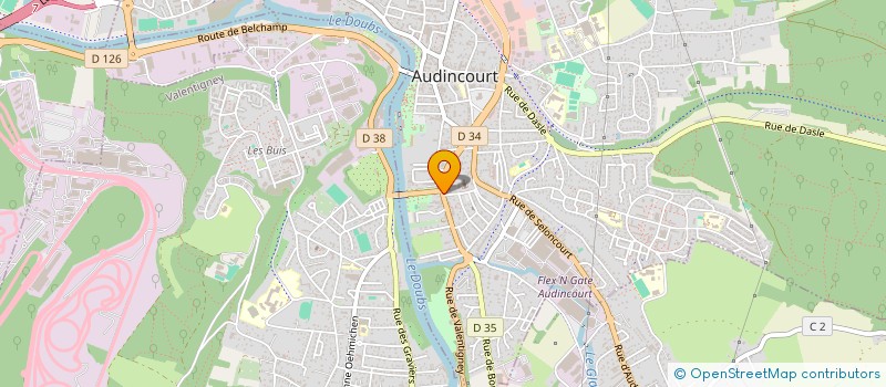 localisation de l'entreprise LE RALLYE à AUDINCOURT