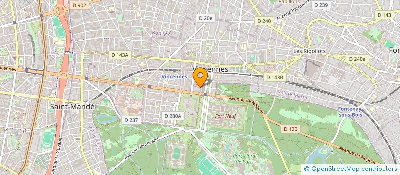 localisation de l'entreprise LE RAMEAU à VINCENNES