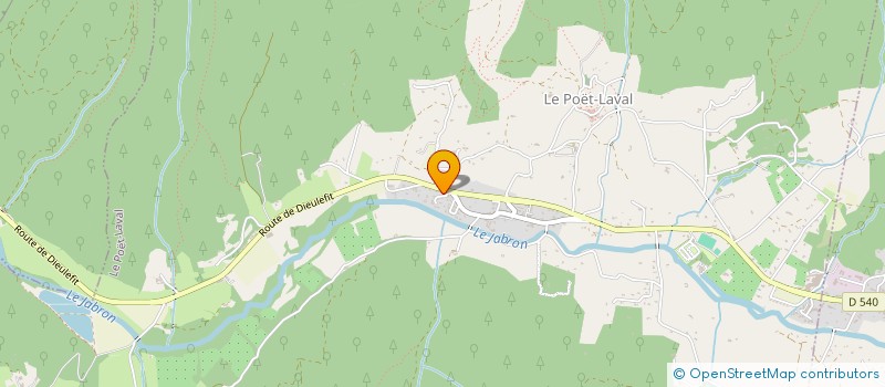 localisation de l'entreprise LE RANCH DES COLLINES  LE POET-LAVAL