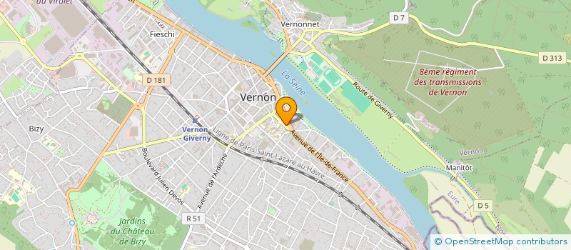 localisation de l'entreprise LE RAPPORT'EURE à VERNON