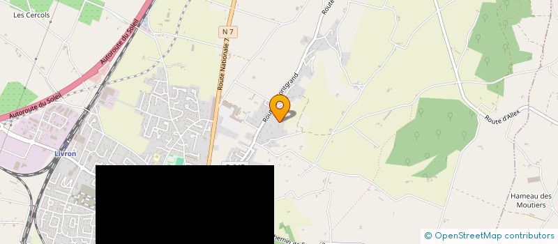 localisation de l'entreprise LE RASTEL  LIVRON-SUR-DROME