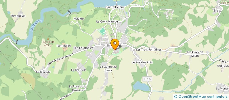 localisation de l'entreprise LE RAYON DE SOLEIL DE BUJALEUF  BUJALEUF