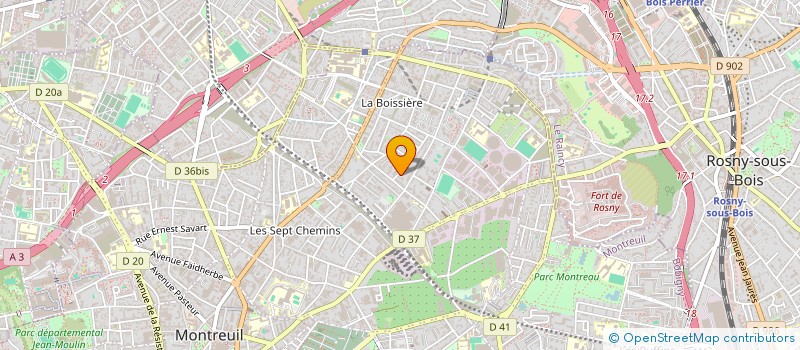 localisation de l'entreprise LE REBERTY à MONTREUIL