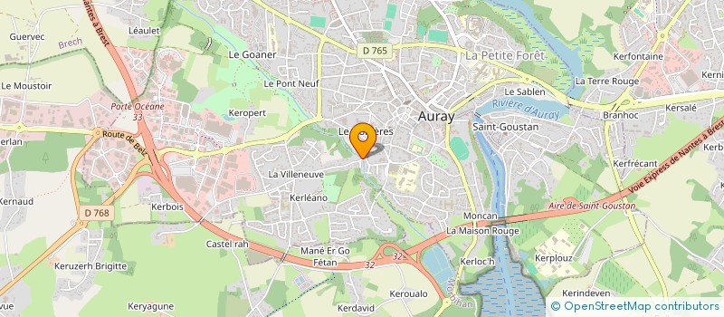 localisation de l'entreprise LE RECLUS à AURAY