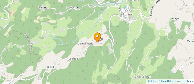 localisation de l'entreprise LE RECULET  GILHOC-SUR-ORMEZE