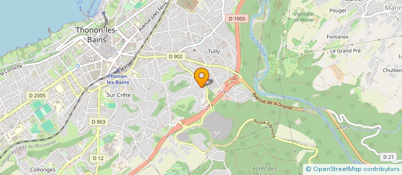 localisation de l'entreprise LE REDON à THONON-LES-BAINS